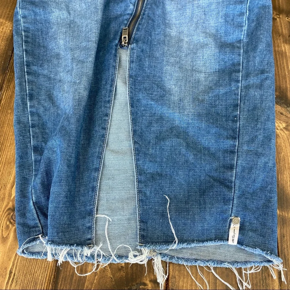 One Teaspoon Blue Denim A-Line Skirt - Picture 11 of 15